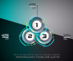 Timeline choices infographic template vector 01