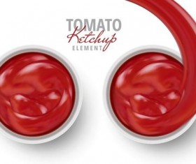 Tomato ketchup background vector 01