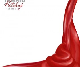 Tomato ketchup background vector 02
