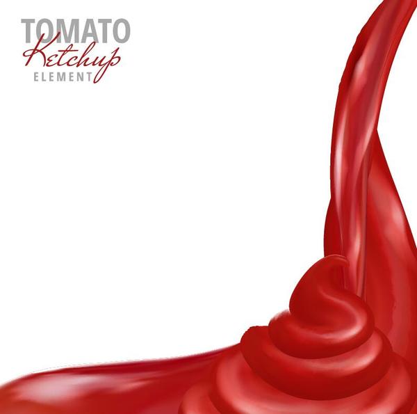 Tomato ketchup background vector 02