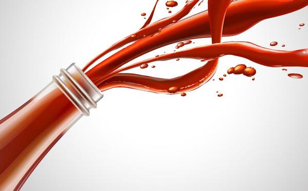 Tomato ketchup background vector 03