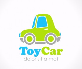 Toy car logo design vector