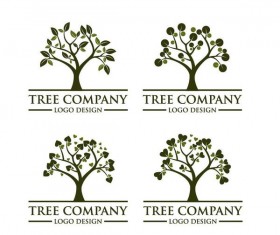 Tree company logos design vector