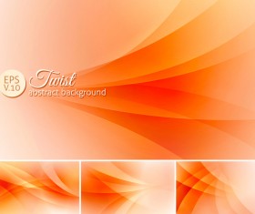 Twist abstract background orange vector 01