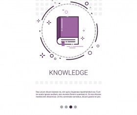 Vector knowledge learning education template 08