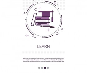 Vector knowledge learning education template 09