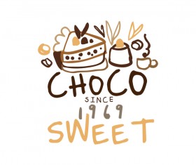 Vintage coffee emblem hand drawing vector 01