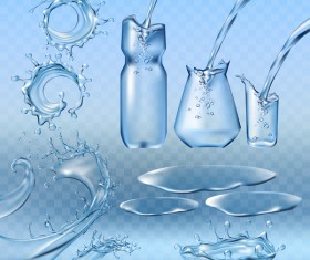 Water shapes illustration vector