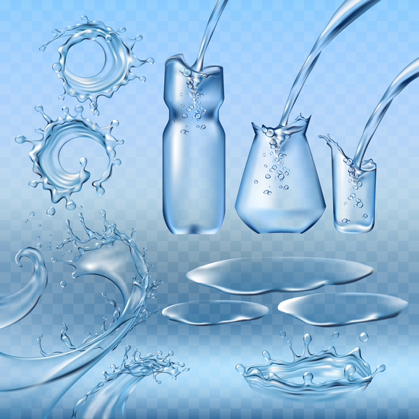 Water shapes illustration vector