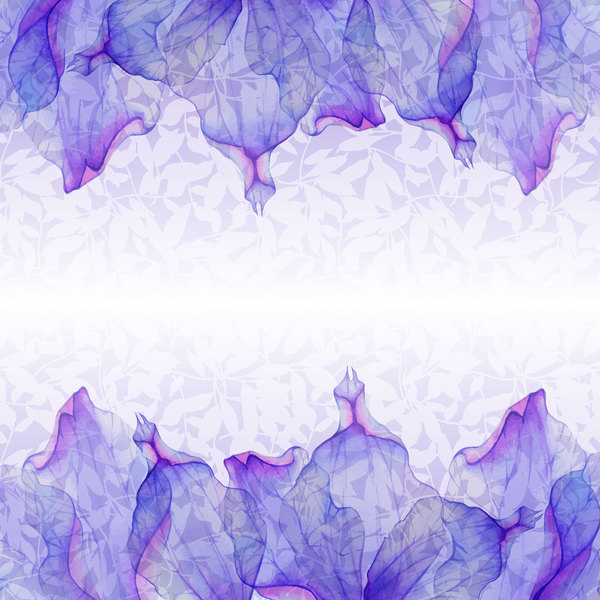 Watercolor flower petal dream vector 02