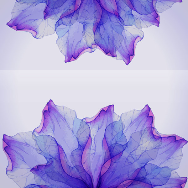 Watercolor flower petal dream vector 04