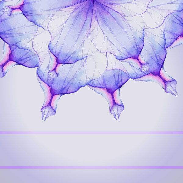 Watercolor flower petal dream vector 10