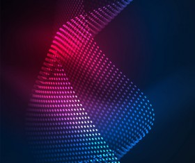 Wavy particles effect abstract background vector 02