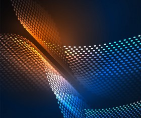 Wavy particles effect abstract background vector 03