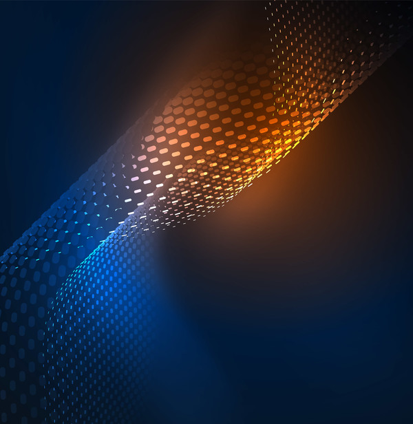 Wavy particles effect abstract background vector 04
