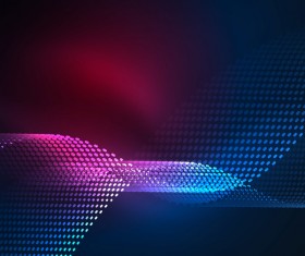 Wavy particles effect abstract background vector 06