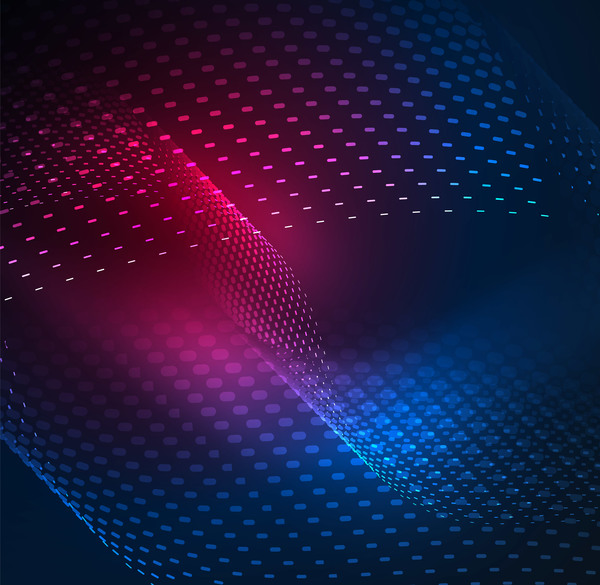 Wavy particles effect abstract background vector 11