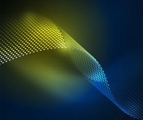 Wavy particles effect abstract background vector 13