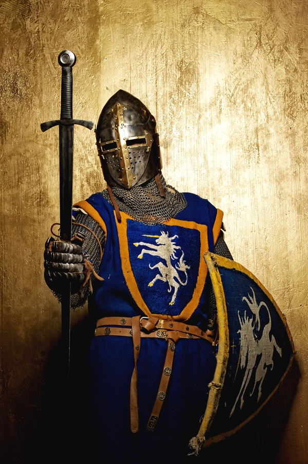Wearing a knight armor Stock Photo 04