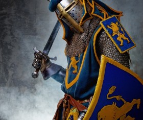 Wearing a knight armor Stock Photo 06