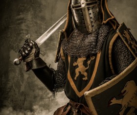 Wearing a knight armor Stock Photo 08