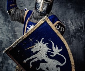 Wearing a knight armor Stock Photo 10