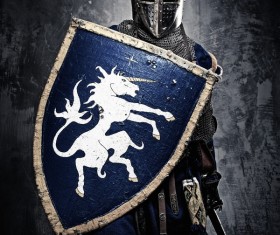 Wearing a knight armor Stock Photo 11