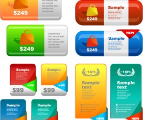 Website sale banners creative vector