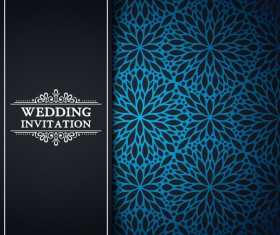 Wedding invitation with oriental pattern vector