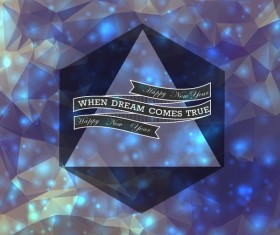 When dream comes true new year vector background