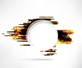 White circle with modern background vector