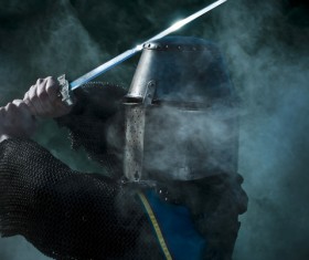 Wielding swords of the sword Stock Photo