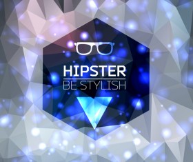 Winter styles background with polygon vector