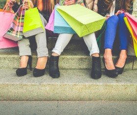 Woman shopping bags HD picture