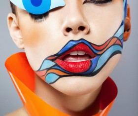 Women in different makeup Stock Photo