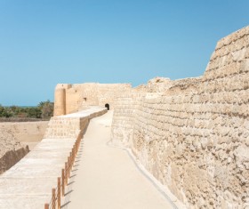 World Heritage List Bahrain Fort Stock Photo 01