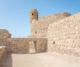 World Heritage List Bahrain Fort Stock Photo 02