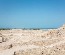 World Heritage List Bahrain Fort Stock Photo 03