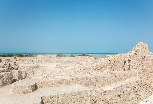 World Heritage List Bahrain Fort Stock Photo 03