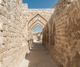 World Heritage List Bahrain Fort Stock Photo 04