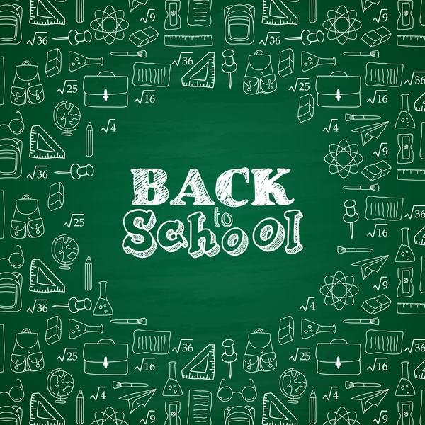 back to school hand drawn background vectors 01