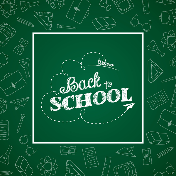 back to school hand drawn background vectors 03