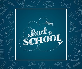 back to school hand drawn background vectors 05