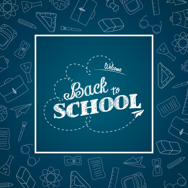 back to school hand drawn background vectors 05