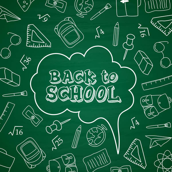 back to school hand drawn background vectors 06