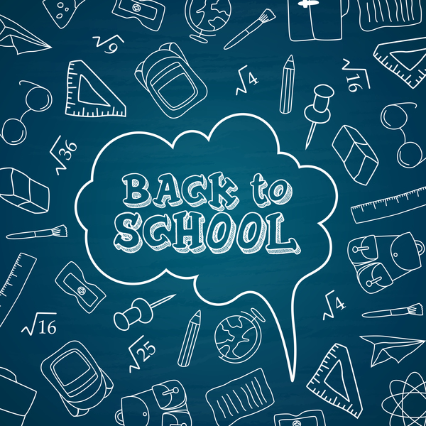 back to school hand drawn background vectors 08