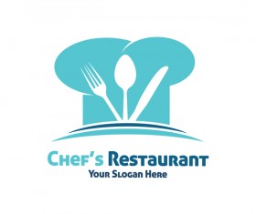 chef restaurant logo design vector