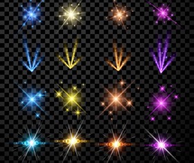 colorful lighting effect shine illustration vector