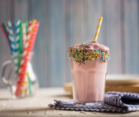 cup of milkshake on the table HD picture