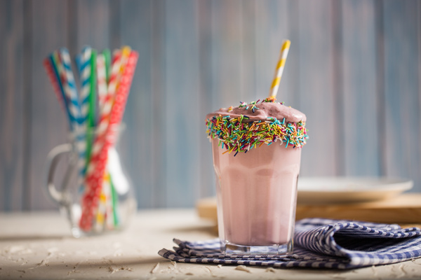 cup of milkshake on the table HD picture